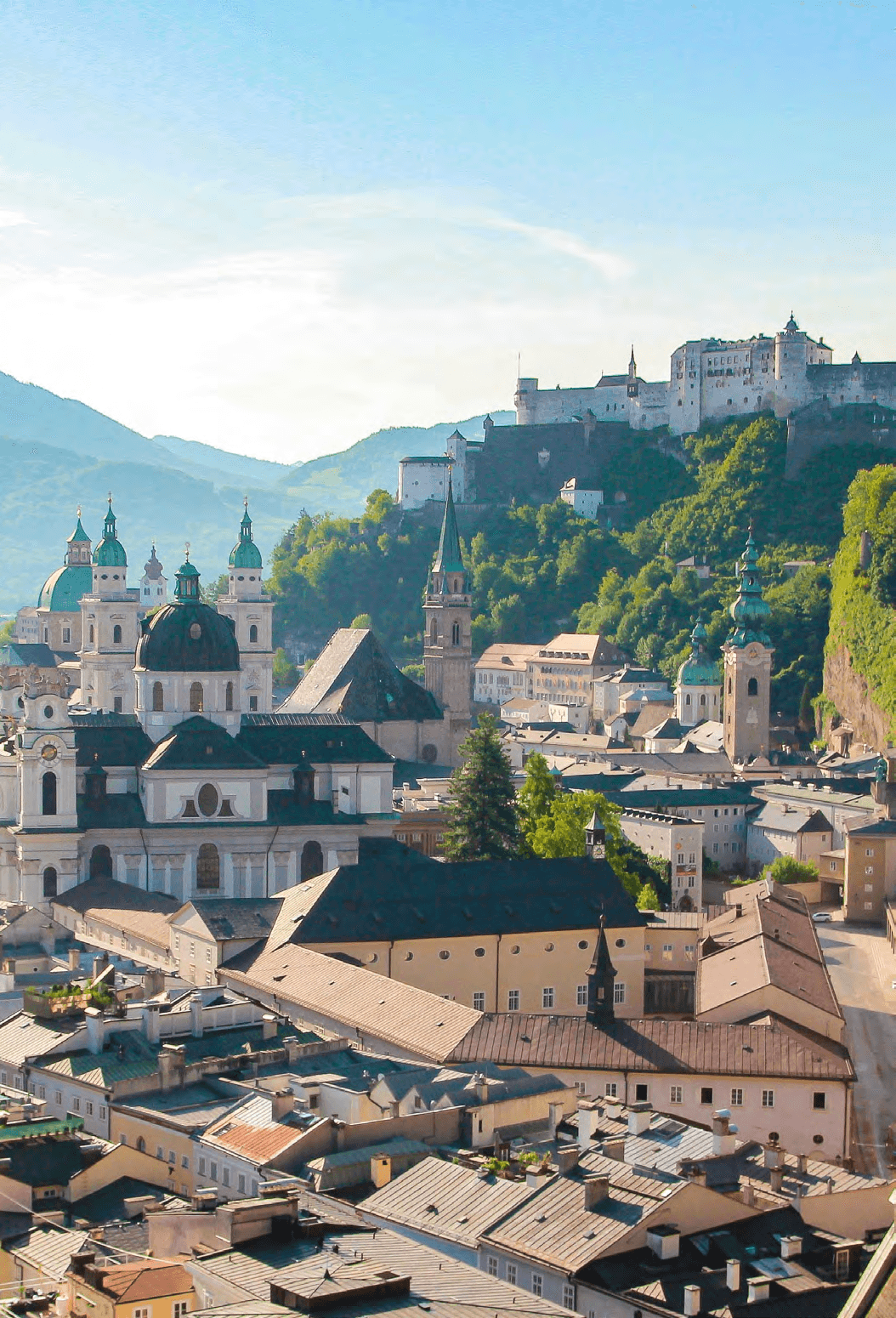 Salzburger Altstadt mit Festung Hohensalzburg